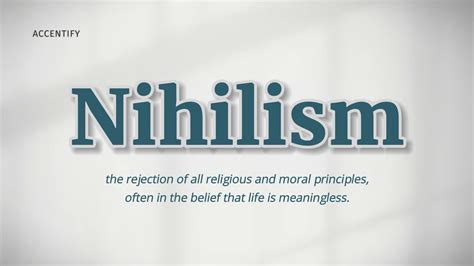 nihilism pronunciation and meaning